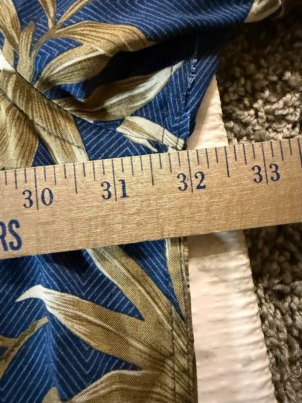 NWT Campia Moda Hawaiian Shirt Mens 3XL Navy Blue Tropical Leaf Casual Button Up - Picture 4 of 5